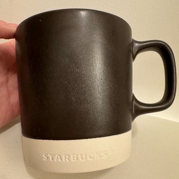 Starbucks 2018 Dark Brown Matte and White Coffee Cup Mug - Picture 1 of 4